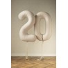 Balony foliowe Cyfra 10 - 86 cm - Jasny beżowy matowy