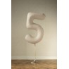 Balony foliowe Cyfra 45 - 86 cm - Jasny beżowy matowy