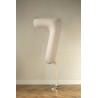 Balony foliowe Cyfra 75 - 86 cm - Jasny beżowy matowy