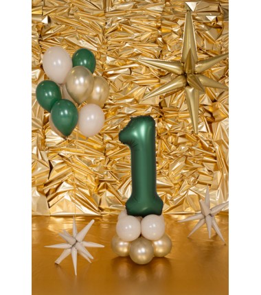 Balony foliowe Cyfra 18 - 86 cm - Butelkowa zieleń