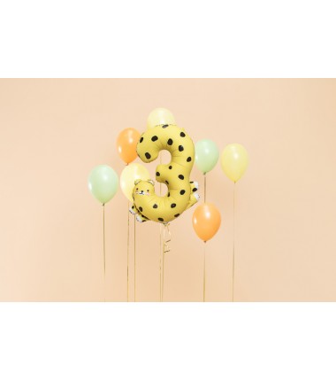 Balon foliowy Cyfra 3 - Gepard - 68x98 cm