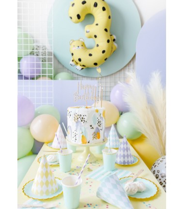 Balon foliowy Cyfra 3 - Gepard - 68x98 cm