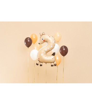Balon foliowy Cyfra 2 - Sarenka - 65x102 cm