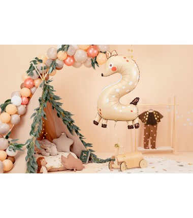 Balon foliowy Cyfra 2 - Sarenka - 65x102 cm