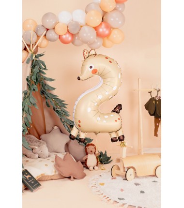 Balon foliowy Cyfra 2 - Sarenka - 65x102 cm