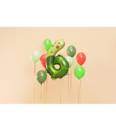 Balon foliowy Cyfra 6 - Żółw 75x96 cm