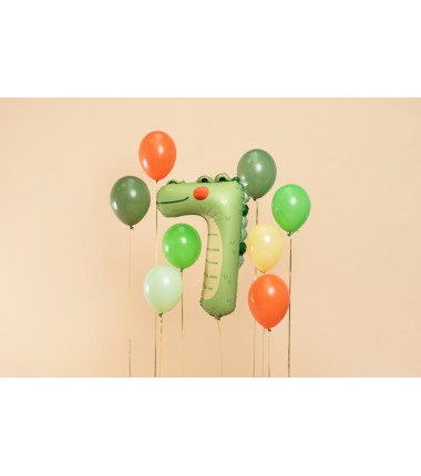 Balon foliowy Cyfra 7 - Krokodyl 56x85 cm