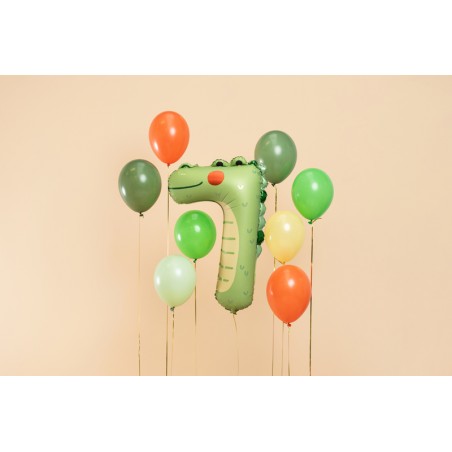 Balon foliowy Cyfra 7 - Krokodyl 56x85 cm