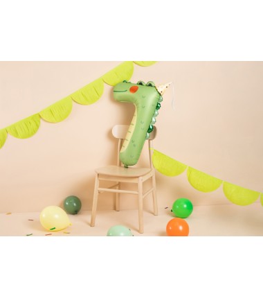 Balon foliowy Cyfra 7 - Krokodyl 56x85 cm