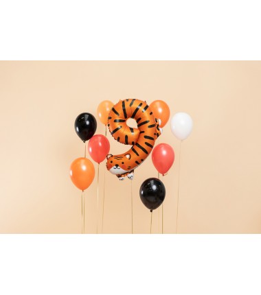 Balon foliowy Cyfra 9 - Tygrys 64x87 cm