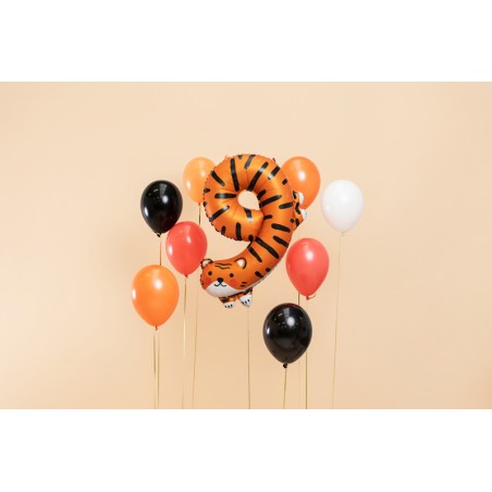 Balon foliowy Cyfra 9 - Tygrys 64x87 cm
