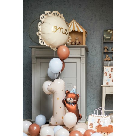 Balon foliowy Cyfra 1 z Misiem 81 x 72 cm
