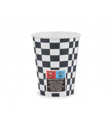 Kubeczki Szachownica 220 ml - 6 sztuk