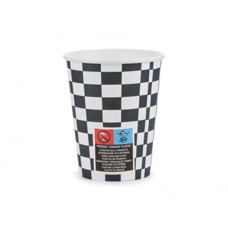 Kubeczki Szachownica 220 ml - 6 sztuk