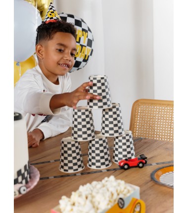 Kubeczki Szachownica 220 ml - 6 sztuk