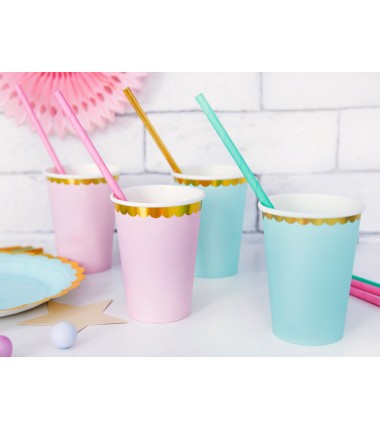 Kubeczki 220 ml jasnoróżowe - 6 sztuk