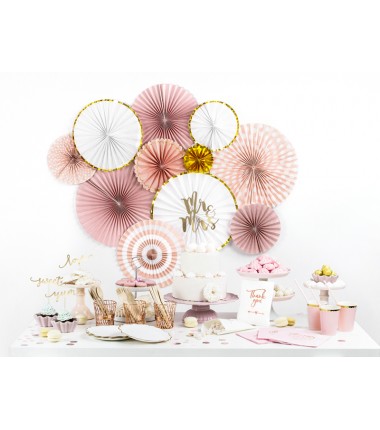 Kubeczki 220 ml jasnoróżowe - 6 sztuk