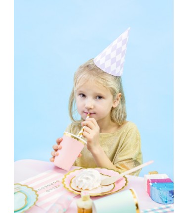 Kubeczki 220 ml jasnoróżowe - 6 sztuk