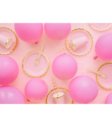 Kubeczki 220 ml jasnoróżowe - 6 sztuk