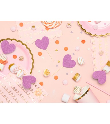 Kubeczki 220 ml jasnoróżowe - 6 sztuk