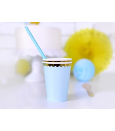 Kubeczki 220 ml jasnoniebieski - 6 sztuk