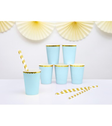 Kubeczki 220 ml jasnoniebieski - 6 sztuk