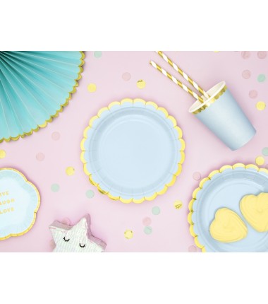 Kubeczki 220 ml jasnoniebieski - 6 sztuk