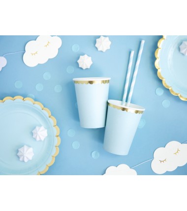 Kubeczki 220 ml jasnoniebieski - 6 sztuk