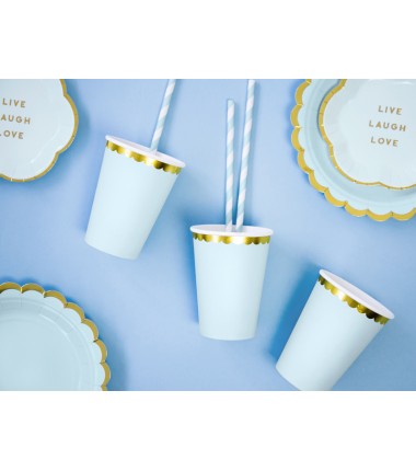 Kubeczki 220 ml jasnoniebieski - 6 sztuk