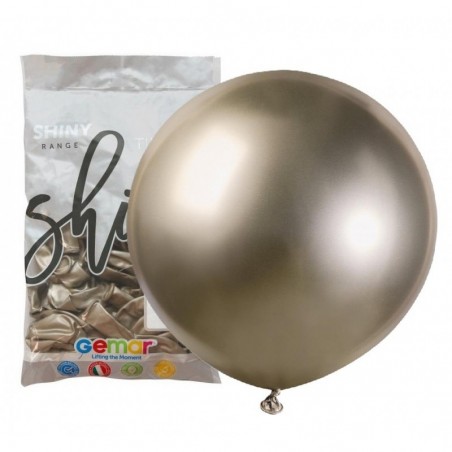 Balony Gemar 48 cm - 19" - szampańskie SHINY Prosecco GB150/085 - 25 sztuk