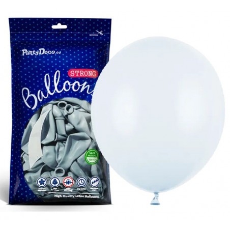 Balony Strong 43 cm mgliste niebieskie Pastel Light Misty Blue - 25 sztuk