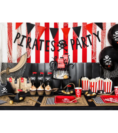 Balony nadruk 30 cm - Piraci - 6 sztuk