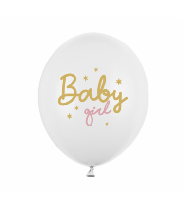 Balon nadruk 30 cm Baby girl - 6 sztuk