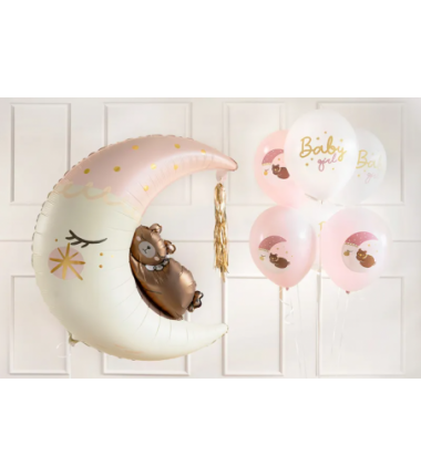 Balon nadruk 30 cm Baby girl - 6 sztuk