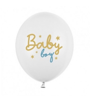 Balon nadruk 30 cm Baby boy - 6 sztuk