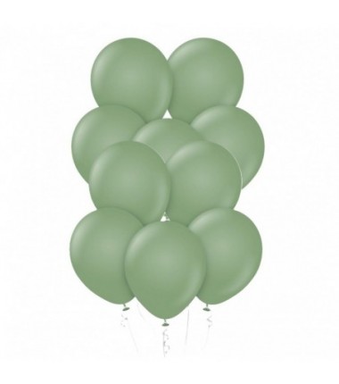 Balony KALISAN 30 cm - 12" Retro Eucalyptus - matowe zielone - 100 sztuk