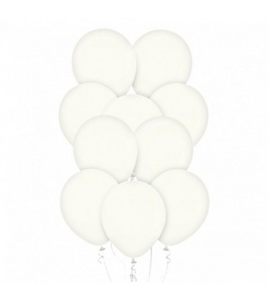 Balony KALISAN 30 cm - 12" Retro White - matowe białe - 100 sztuk