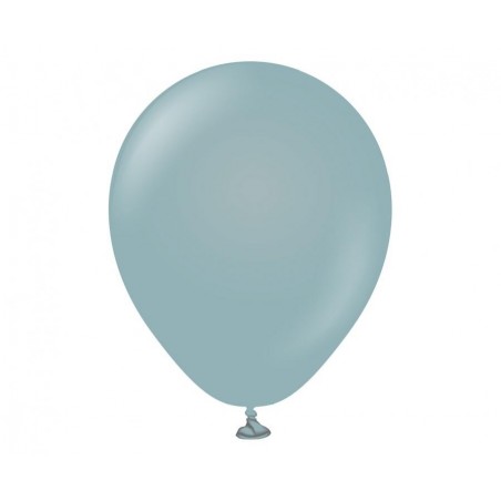 Balony KALISAN 13 cm - 5" Retro Storm - matowe niebiesko-szare - 100 sztuk