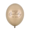 Balony nadruk 30 cm Happy Birthday - Metallic Cold Gold - 6 sztuk