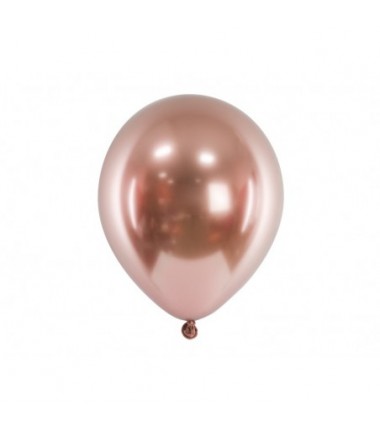 Balony Glossy 46 cm różowe złoto - 5 sztuk