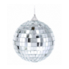 Kula Disco lustrzana srebrna 10 cm - 1 sztuka