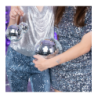 Kula Disco lustrzana srebrna 10 cm - 1 sztuka