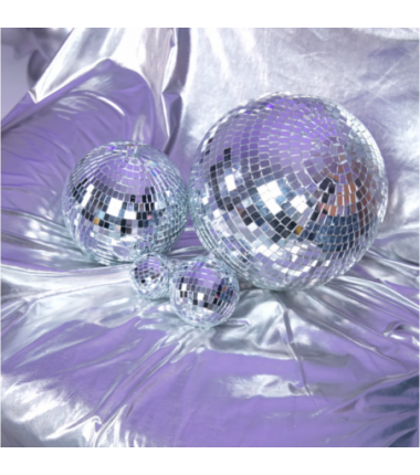 Kula Disco lustrzana srebrna 10 cm - 1 sztuka