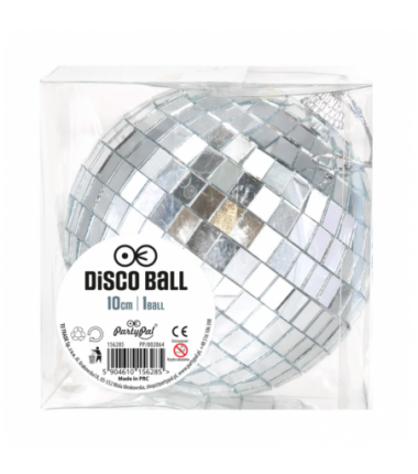Kula Disco lustrzana srebrna 10 cm - 1 sztuka