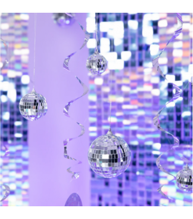 Kula Disco lustrzana srebrna 5 cm - 1 sztuka