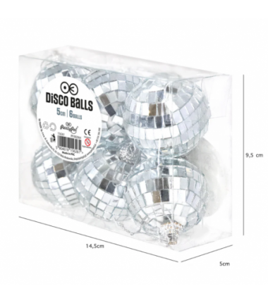 Kula Disco lustrzana srebrna 5 cm - 1 sztuka
