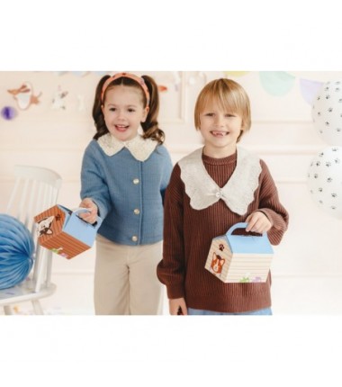 Ozdobne pudełka na ciasto - Buda - 6 sztuk