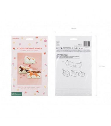 Pudełka na przekąski Konie - 3 sztuki