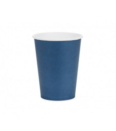 Kubeczki papierowe Party Deco granatowe 250ml - 6 sztuk