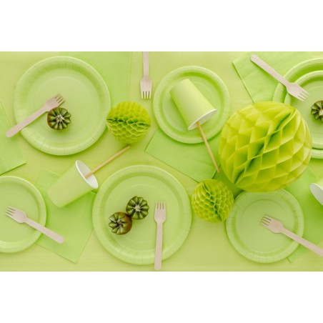 Kubeczki papierowe Party Deco jasny zielony 250ml - 6 sztuk